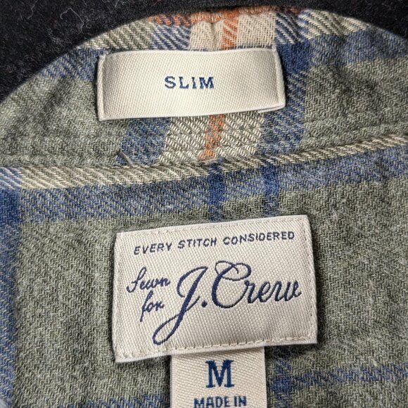 J. Crew Green and Blue Casual Button Down Shirt - Picture 4 of 9